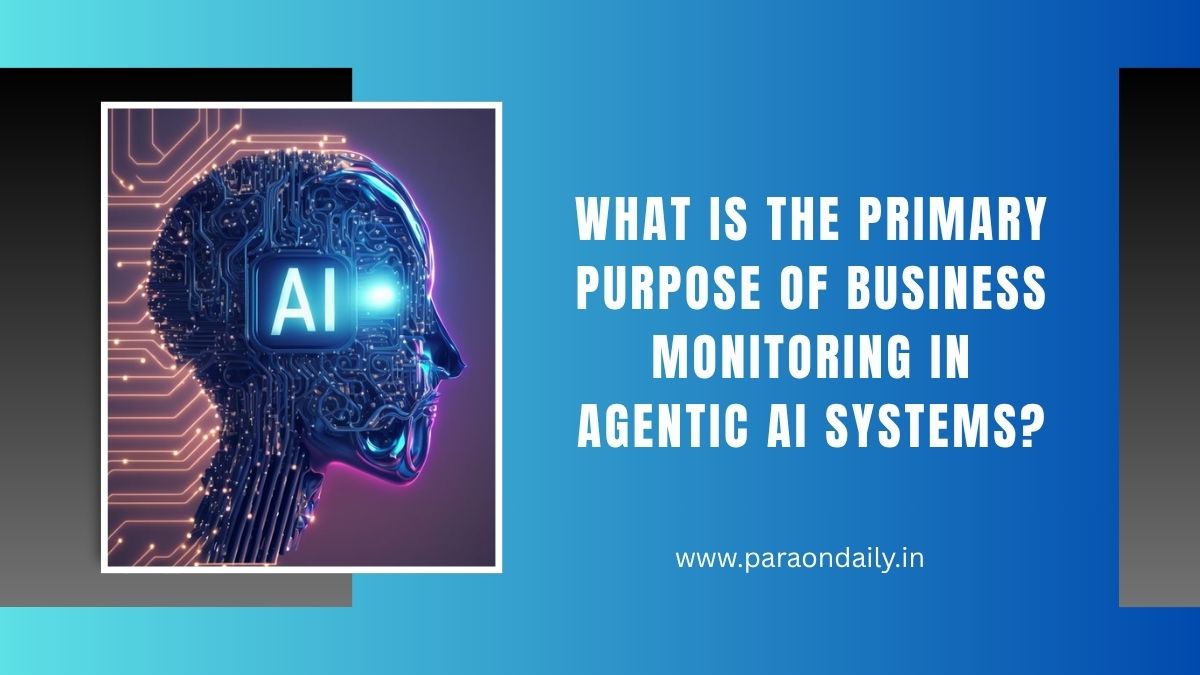 What Is the Primary Purpose of Business Monitoring in Agentic AI Systems?